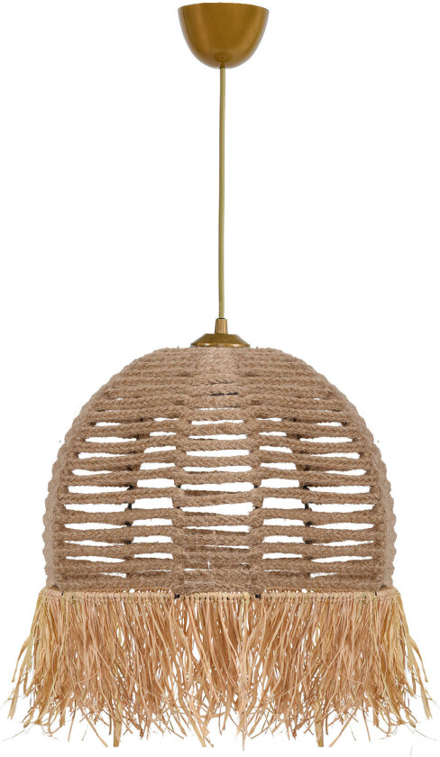 TM218 taklampe - krem bomull og plast