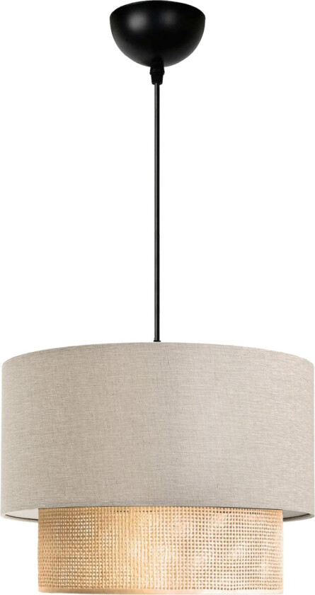 AYD taklampe, rund - kremstoff (Ø25)