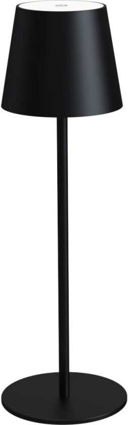 45925 Bordlampe - LED - Oppladbar - Sort - Høyde: 37 cm