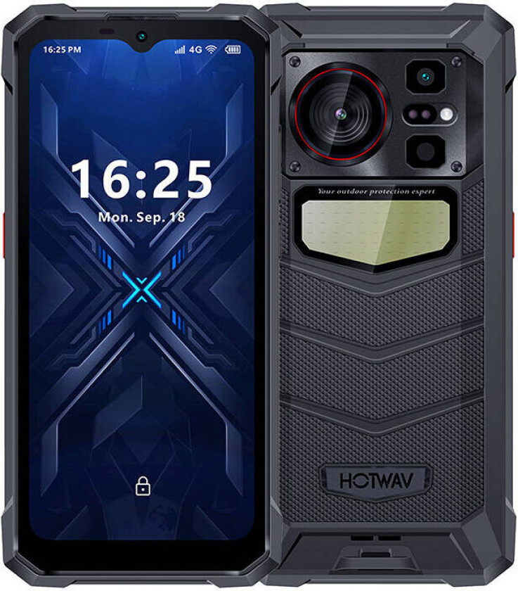 Hotwav W11 Smartphone Robust - 6,6'' FHD+-skjerm, 64MP+24MP-kamera (nattsyn), 20800mAh batteri, 12GB RAM, 256GB lagring