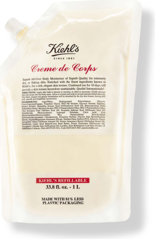 Creme De Corps Hydrating Body Moisturizer Refill 1000 ml