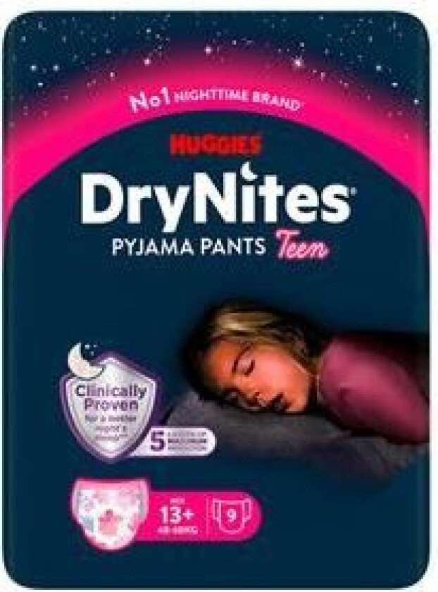Huggies DryNites Girls 13+ år - 9 stk.