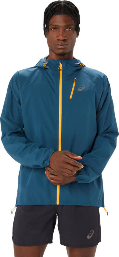 Asics Men's Fujitrail Waterproof Jacket Magnetic Blue M, Magnetic Blue