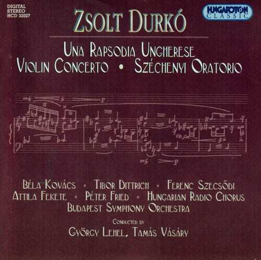 Durko, Budapest Symphony Orchestra, Lehel Una Rapsodia Ungherese Violin Concerto CD