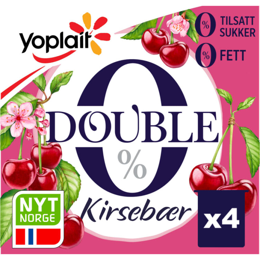 Yoplait 00% Kirsebær 4x125g