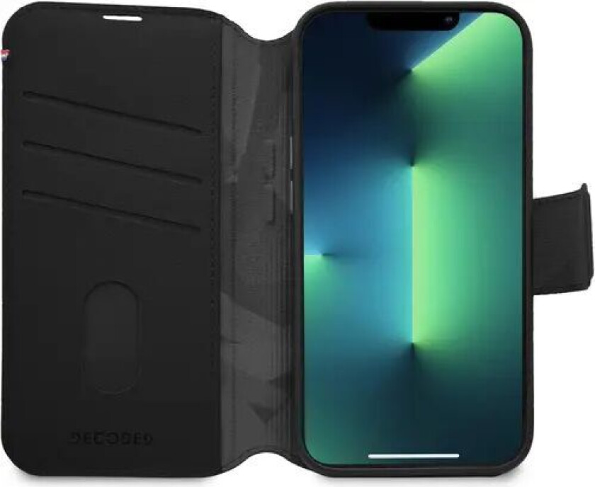 Leather Detachable Wallet Iphone 14 Pro Svart