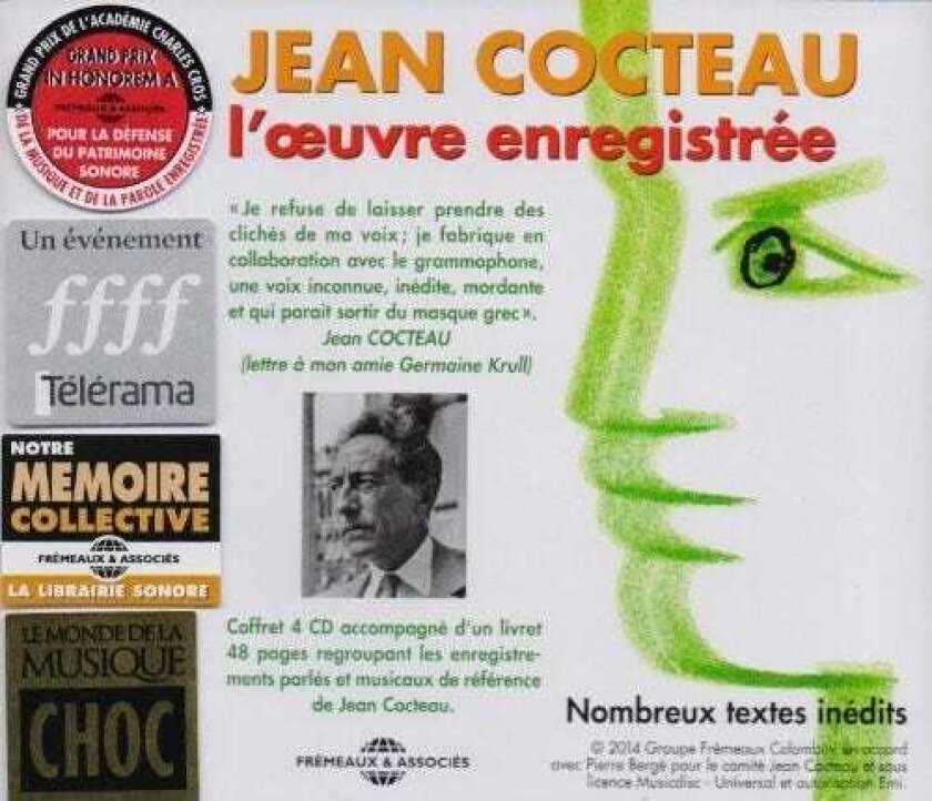 Jean Cocteau L'oeuvre Enregistree CD