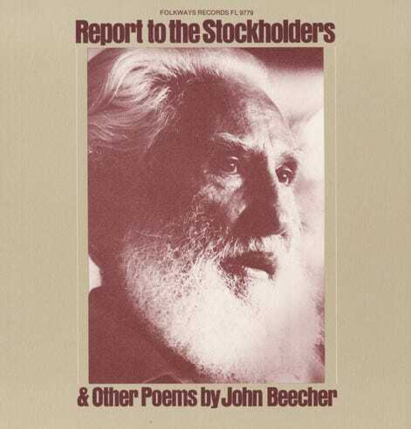 John Beecher Report To The Stockholders: Poems By John Beecher CD