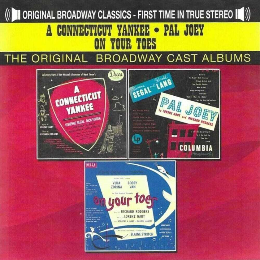 Original Cast Connecticut Yankee Pal Joey On Your Toes CD
