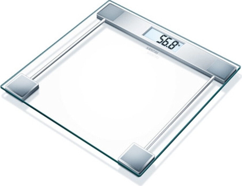 Sgs 06, Elektronisk Personvekt, 150 Kg, 1 G, Kg,Lb,St, Sølv, Gjennomsiktig, Glass