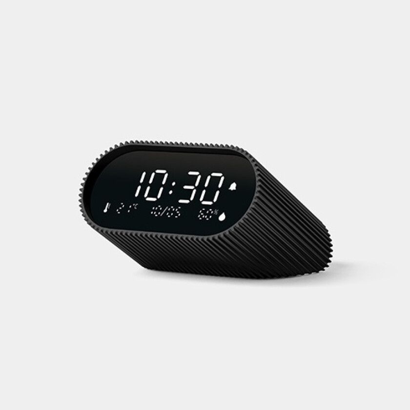 Ray Clock Alarm Clock With Temperature And Humidity Sensor Black/Black Lr155mn3