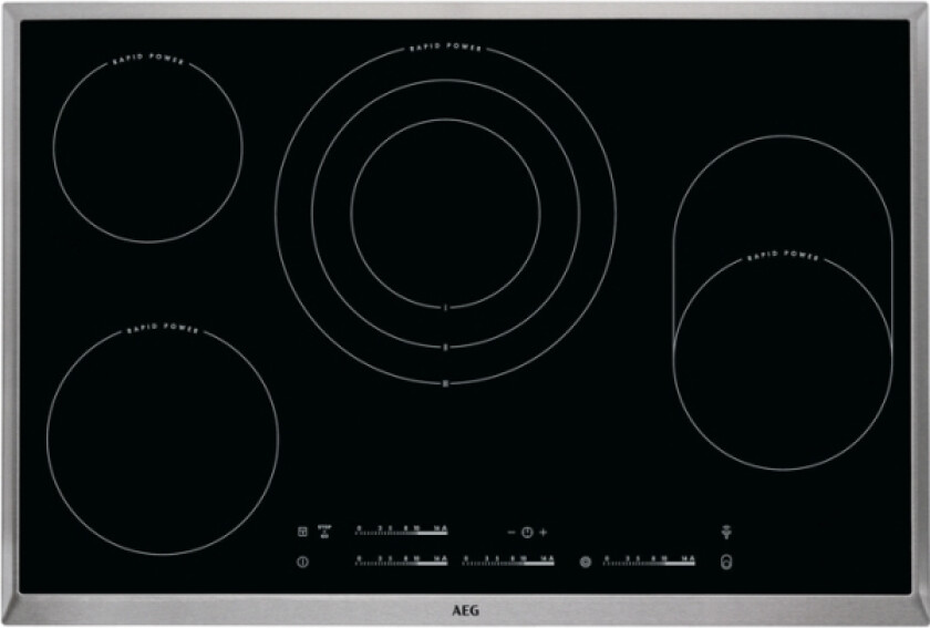 Aeg Hk854870xb, Sort, Innebygget, Keramisk, Glass, 4 Zone(S), 4 Zone(S)