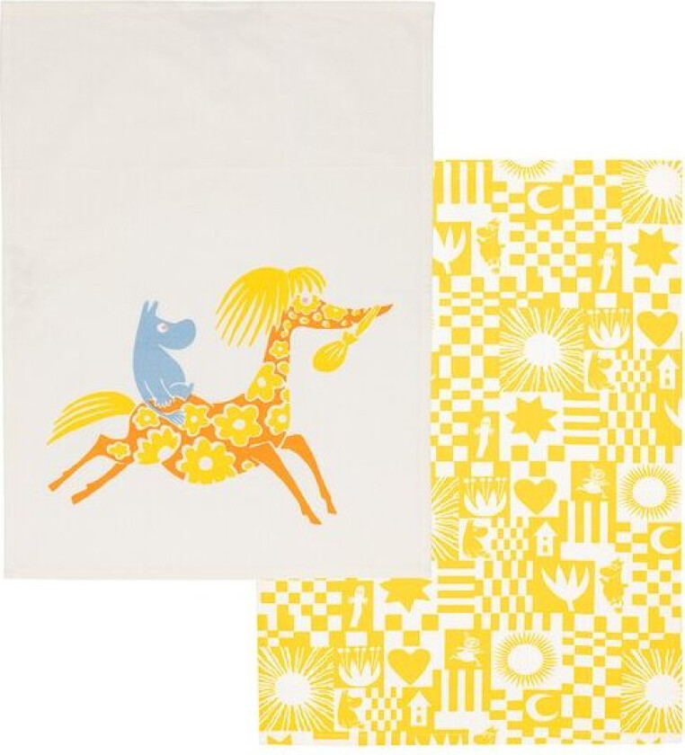 Mummi kjøkkenhåndkle 50x70 cm Fest gul