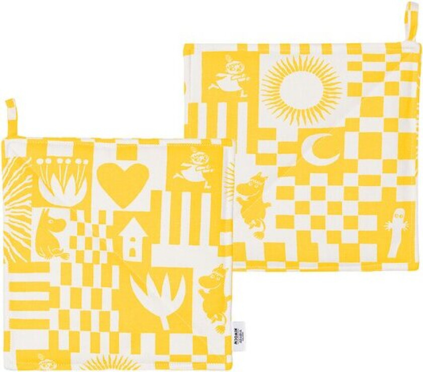 Bilde av Mummi gryteklut 23x23 cm 2 stk Fest gul