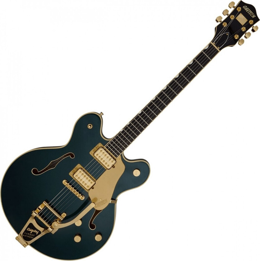 Broadkaster LX Center Block with String-Thru Bigsby and Gold Hardware Cadillac Green