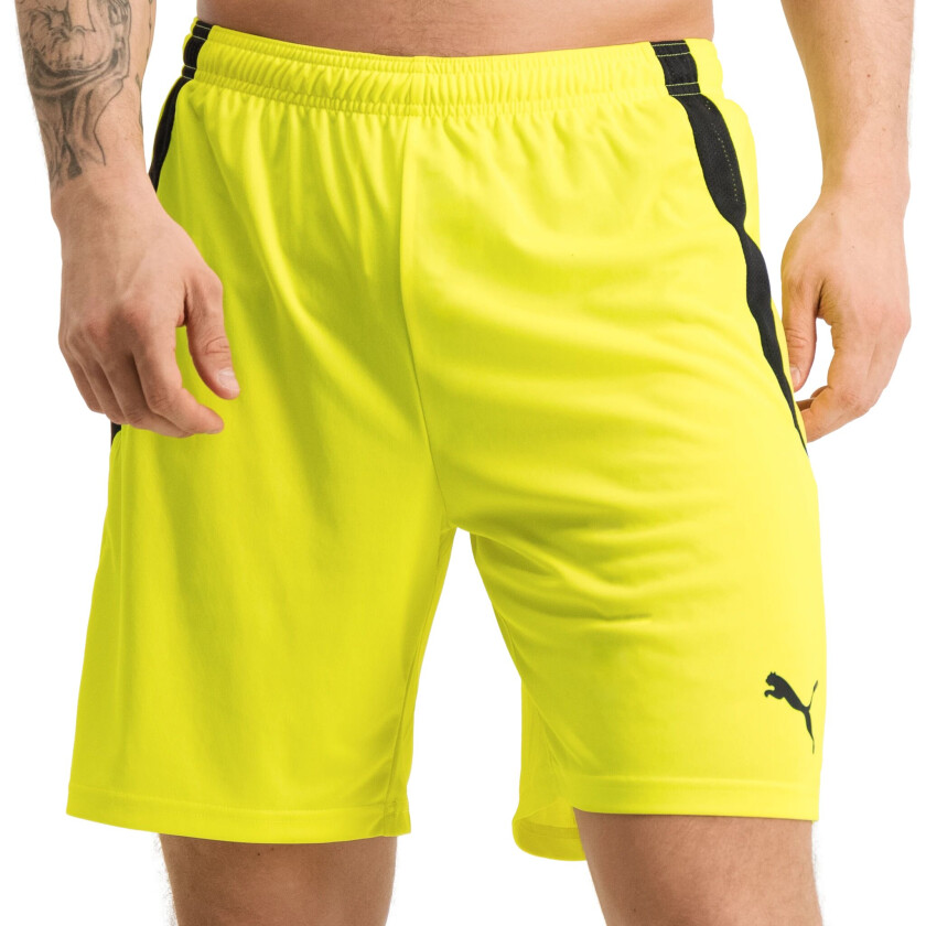 teamLIGA Shorts, fotballshorts herre Fluo Yellow-puma Bla