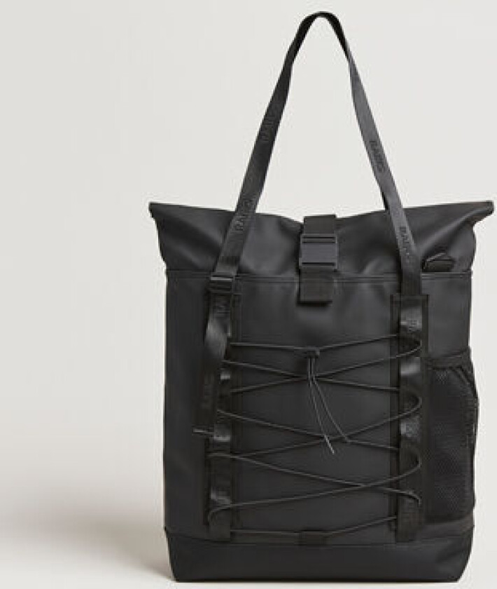 RAINS Trail Rolltop Tote Bag Black