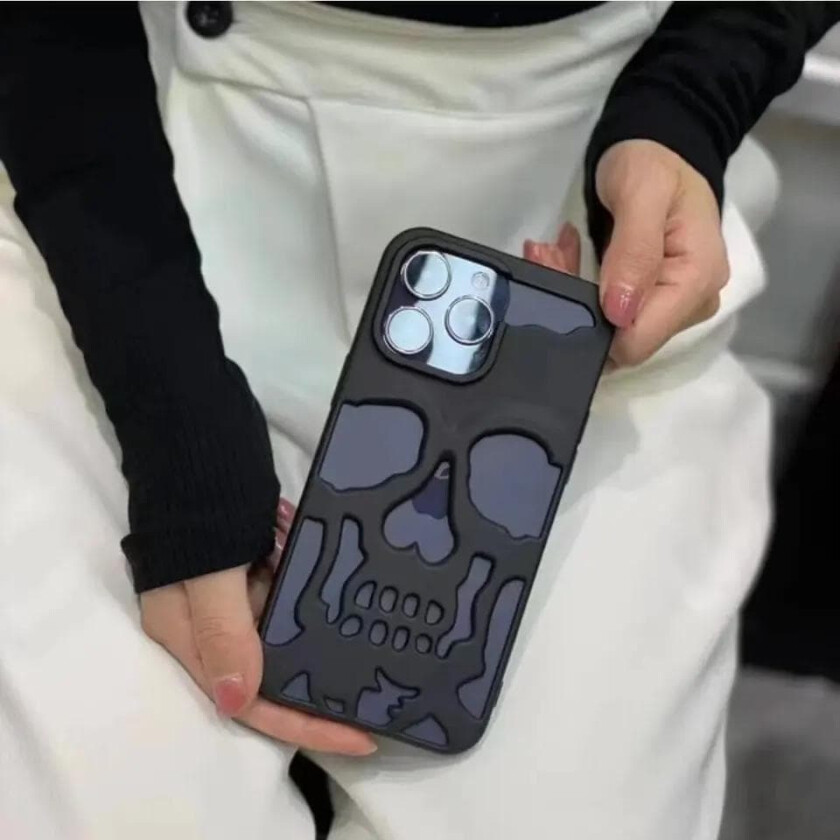 Metallic Skeleton Mobile Cover for iPhone 14 Plus - Premium Protection with Cool Design