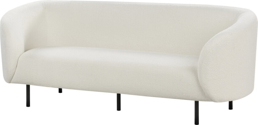 Tuka Sofa 3-seter - Svart/Hvit