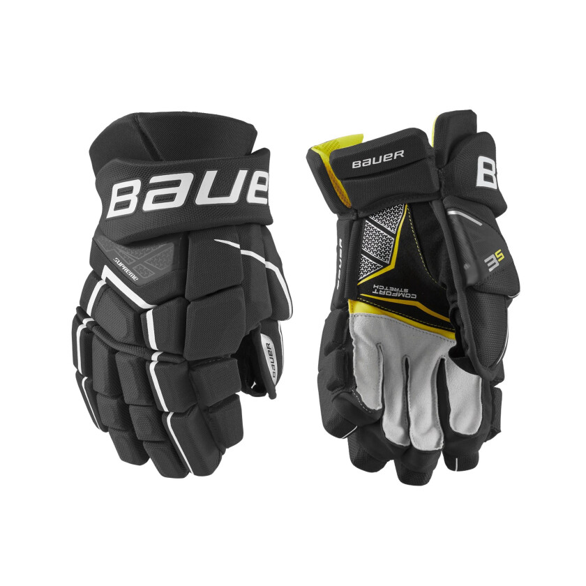 bauer S21 SUPREME 3S GLOVE - SR 21/22, hockeyhanske senior BLACK/WHITE