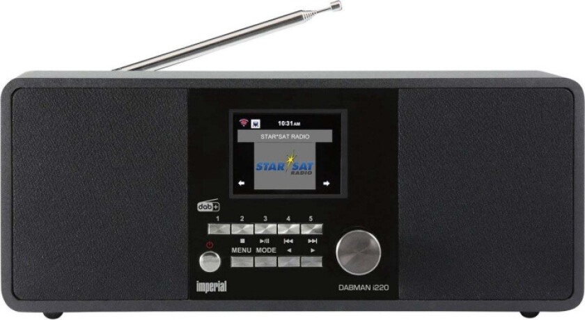 imperial DABMAN i220 BT DAB+ / FM Internett-radio med Bluetooth Svart
