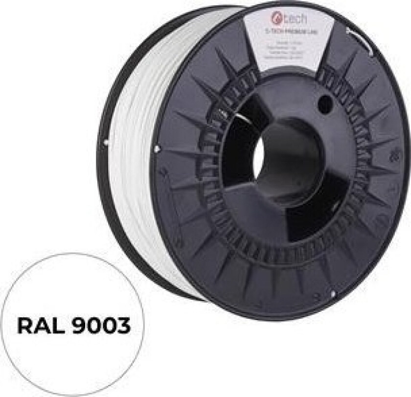 3D-Skriver C-Tech C-Tech Utskriftsstreng (Filament) Premium Line, Abs, Transporthvit, Ral9003, 1,75 Mm, 1 Kg