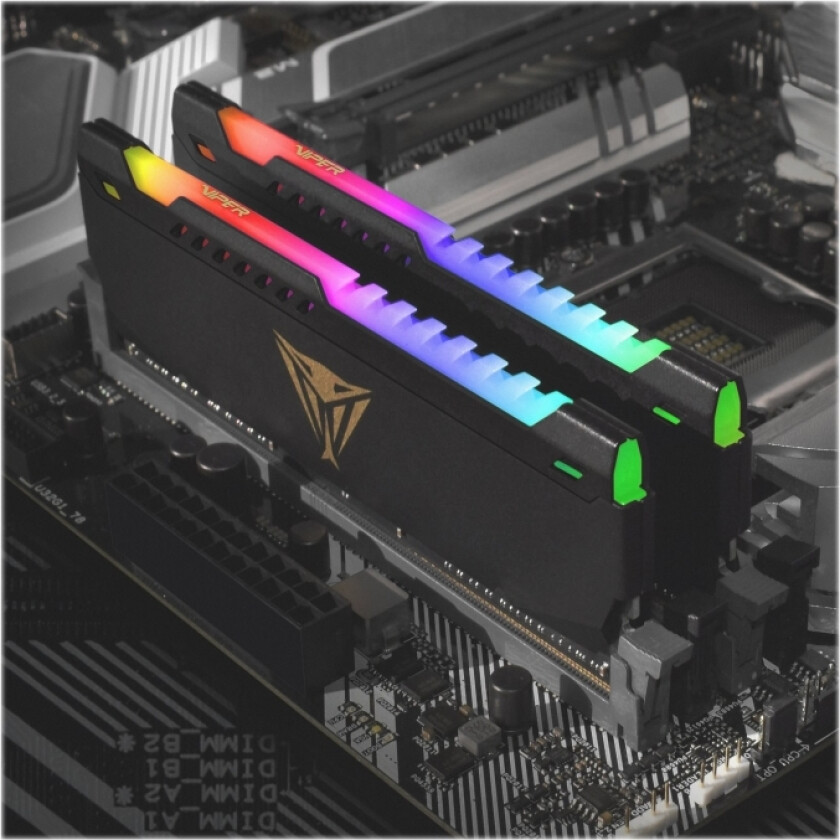 Patriot Extreme Performance Viper Steel Rgb - Ddr4 - Modul - 32 Gb - Dimm 288-Pin - 3600 Mhz / Pc4-28800 - Cl20 - 1.35 V - Ikke-Bufret - Ikke-Ecc - S