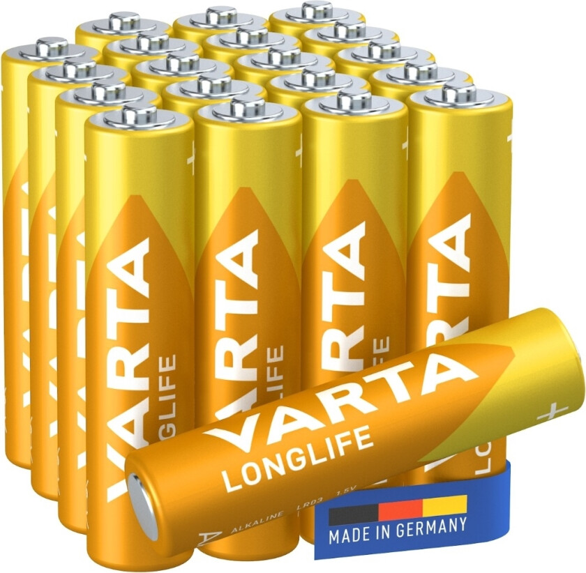 Longlife Alkaline AAA batteri, 20 stk
