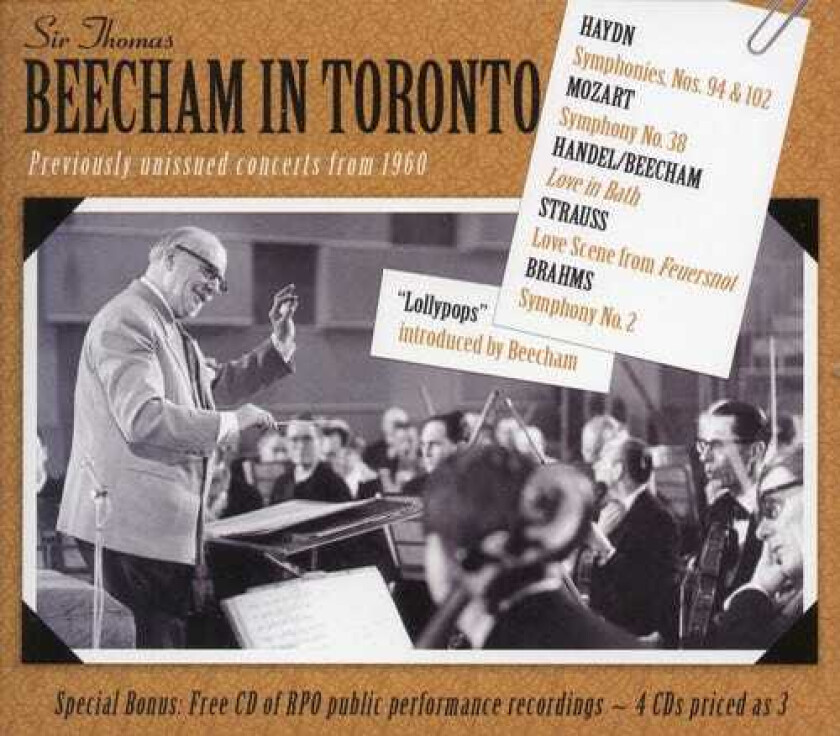THOMAS BEECHAM, Edouard Lalo, Franz Joseph Haydn, SPOKEN WORD Beecham In Toronto CD