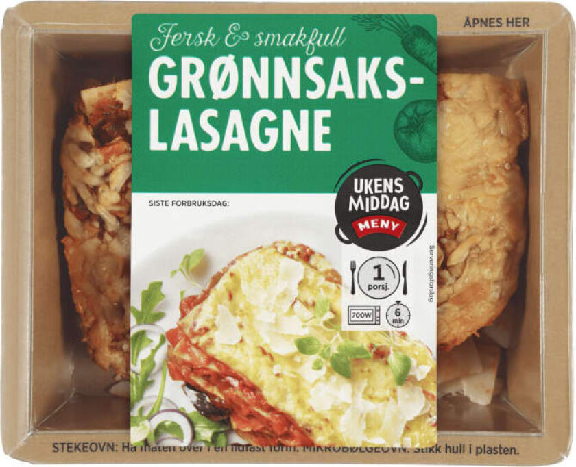 Grønnsakslasagne m/Parmesan 410g