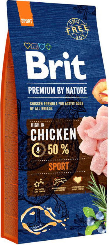 Brit Premium By Nature Dog Adult Sport Chicken 15 kg