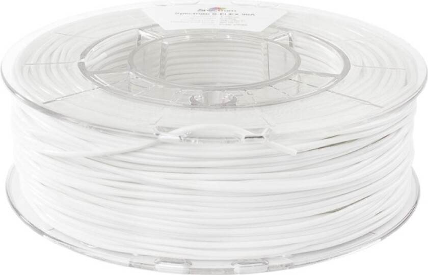 Spectrum Filaments 80522 S-Flex 98A Filament Tpu Fleksibel 1.75 Mm 250 G Polar White, Polarhvid, Hvid 1 Stk