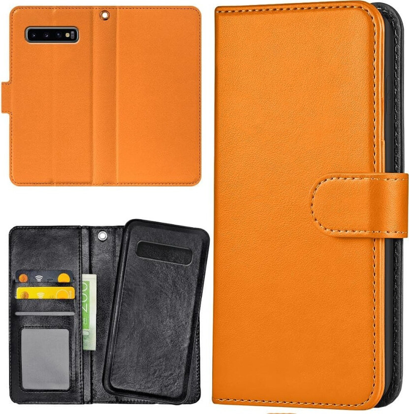 Samsung Galaxy S10 Plus - Lommebok Deksel Oransje