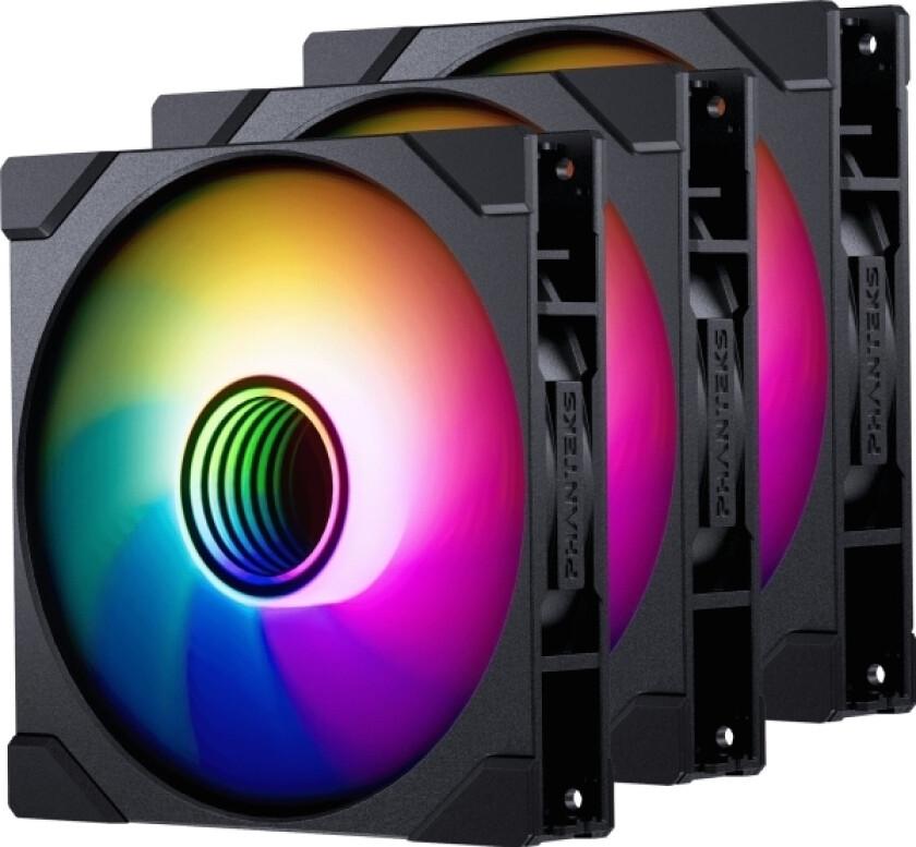 M25 Gen2 Pwm D-Rgb Viftepakke Med 3 - Omvendt Blad, 140 Mm, Svart