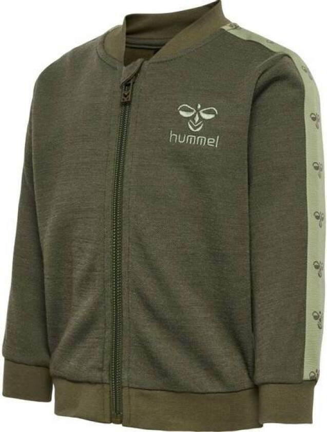 Hummel - Zip Jakke Ull og Bomull Wulbato Olive Night