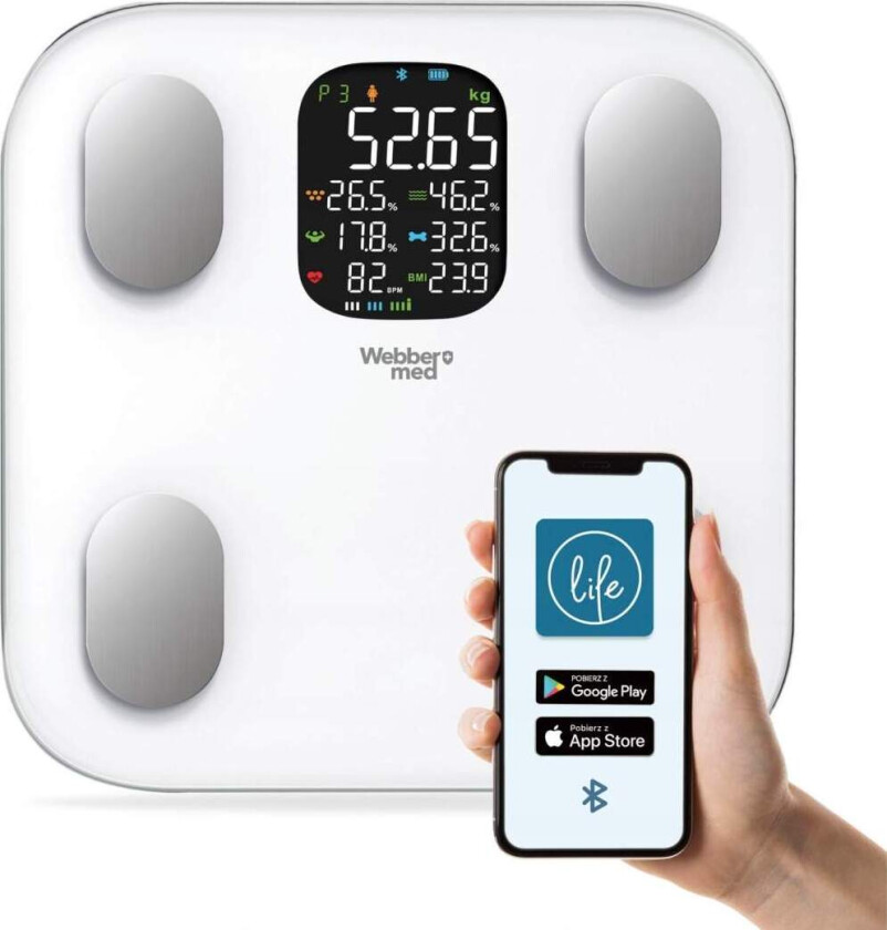 Analytisk badevekt 15 Parametere Apple Health Google Fit VERA WEBBER