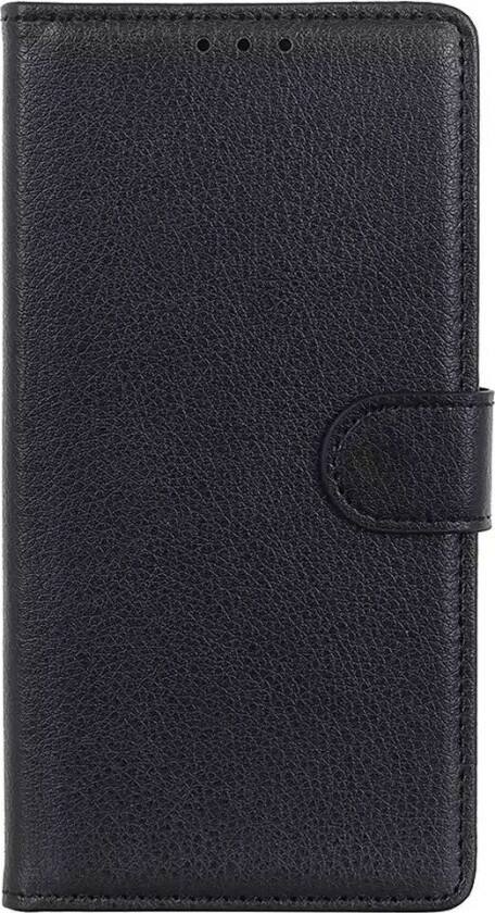 Samsung Galaxy S22 Ultra PU Litchi Skin Flip Deksel med Lommebok - Svart