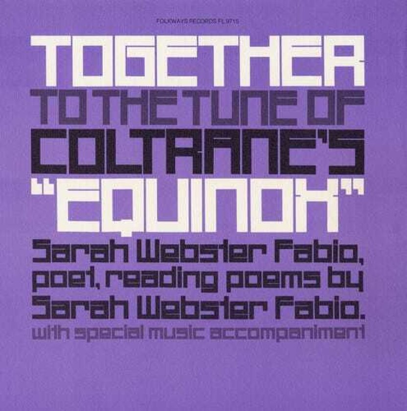 Sarah Webster Fabio Together To The Tune Of Coltrane's Equinox CD