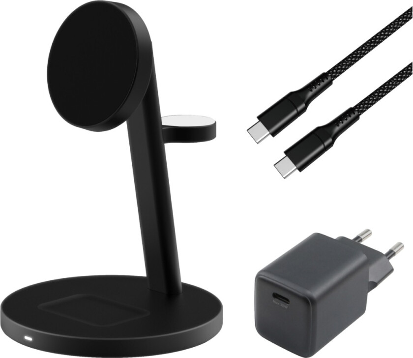 Bilde av Qi2 3-i-1 magnetisk ladestativ