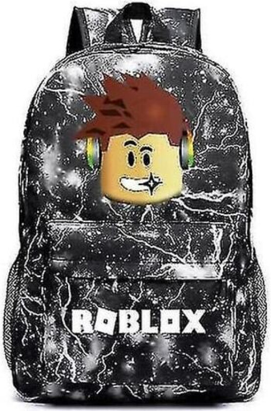 Ny Roblox Ryggsekk Barn Skolesekk Student Boksekk Reiseveske Gave Black lightning none