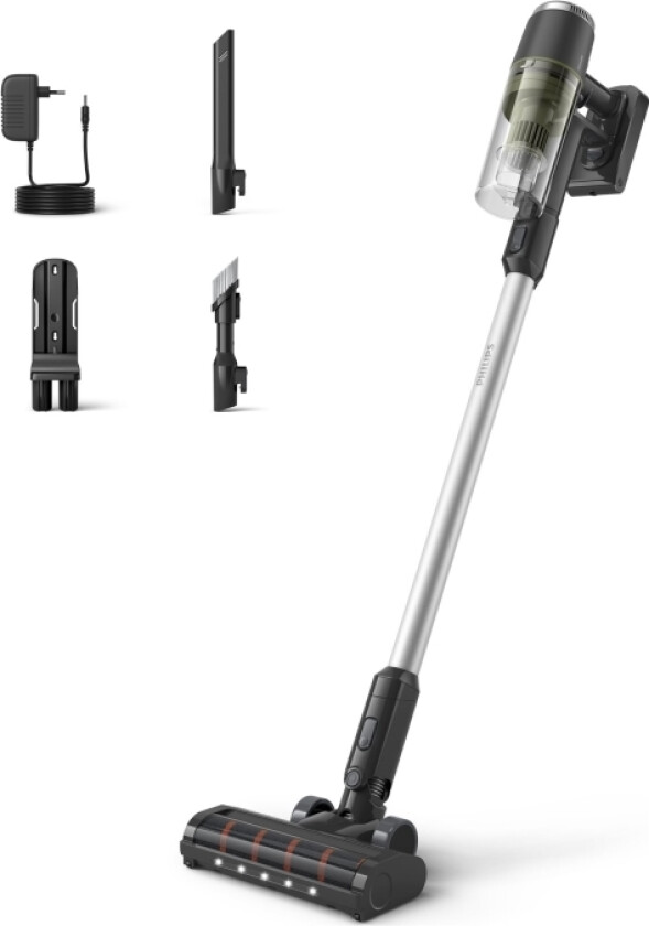 3000 Series Xc3033 - Støvsuger - Pinne/Håndholdt (2-I-1) - Uten Pose - Uten Kabel - Olivengrønn - 1 Batteri, Inkludert Lader