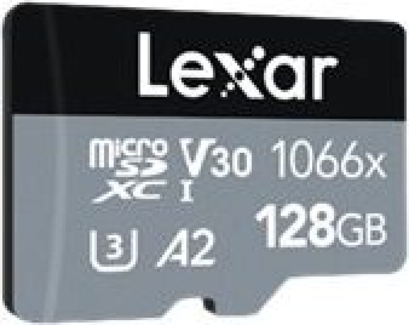 Lexar Professional Silver Series - Flashminnekort (Microsdxc Til Sd-Adapter Inkludert) - 128 Gb - A2 / Video Class V30 / Uhs-I U3 / Class10 - 1066X