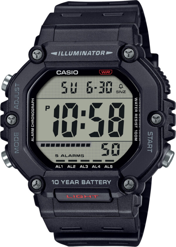 Classic AE-1600H-1AVEF - Digital - Sort - Herreklokker - Resin - Resin