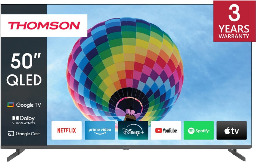 Google 50" QG4S14 4K QLED smart-TV (2024/sideføtter)