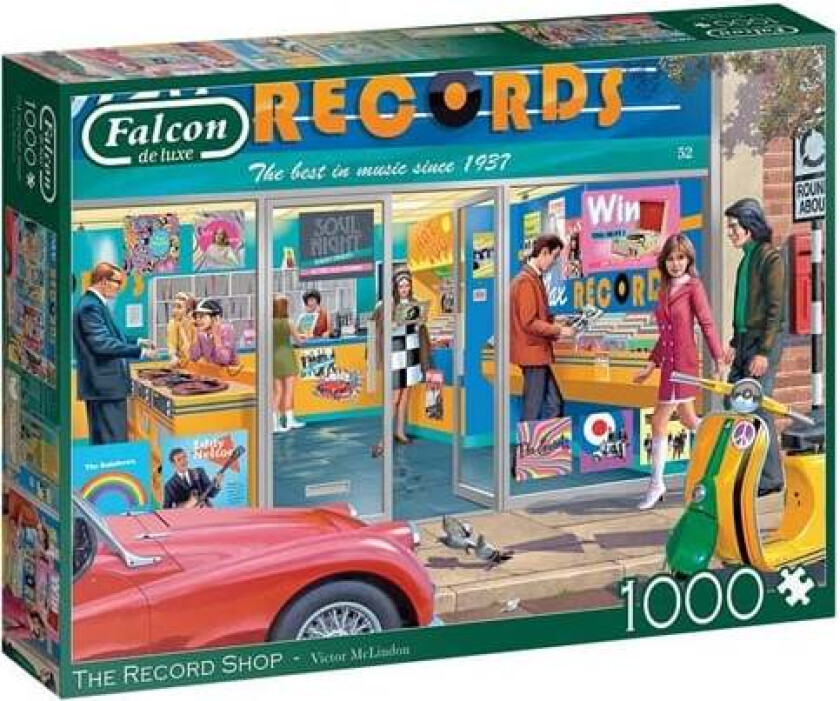 Falcon Jigsaw Puzzle - The Record Shop 1000pcs. Gulv