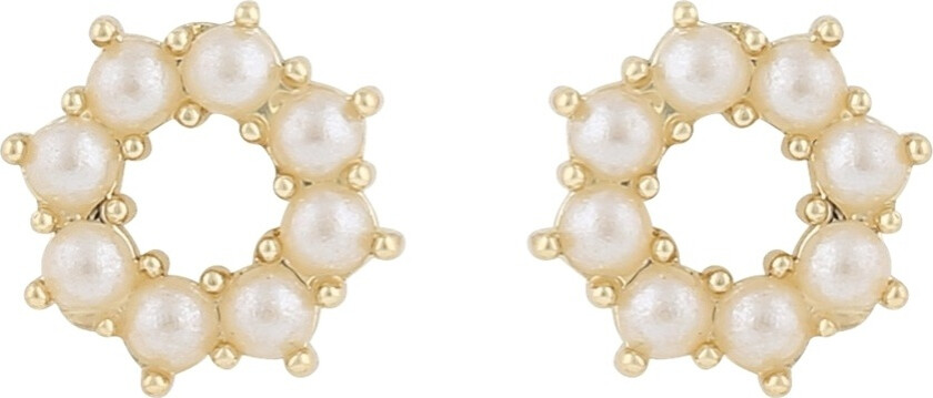 Lucy Earrings Gold White Onesize