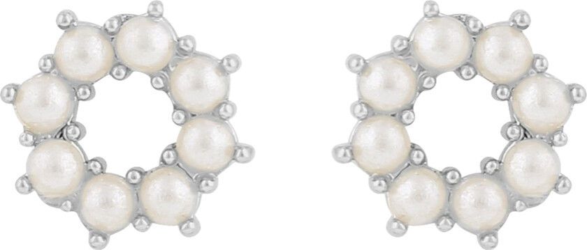 Lucy Earrings Silver White Onesize