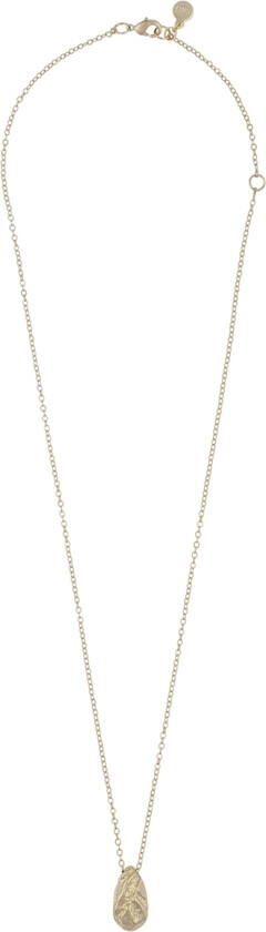Bilde av Gisele Oval Pendant Necklace Plain Gold 50cm