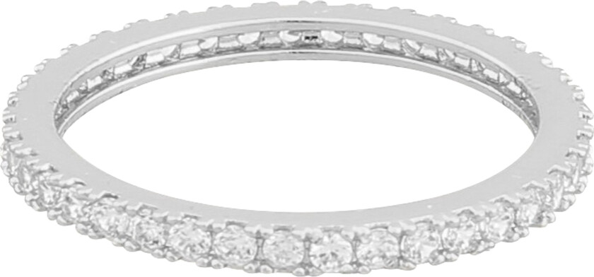 Rio Thin Stone Ring Silver Clear M