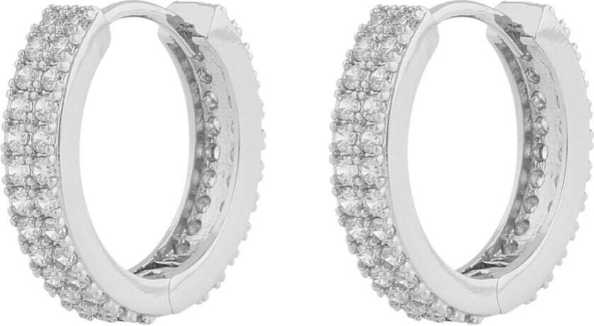 Seine Ring Earrings Silver Clear Onesize